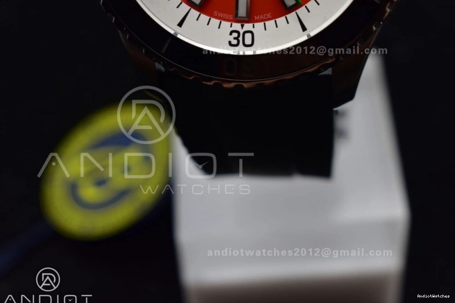 Rubber SuperOcean BLSF FashionForward 1:1 Automatic Orange 42 on Green Strap SS A 1164 Best Edition Dial 1226